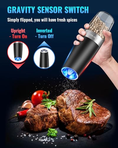 Electric Pepper Mill Stainless Steel Set